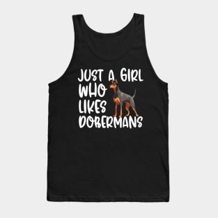 Just A Girl Who Likes Dobermans Tank Top